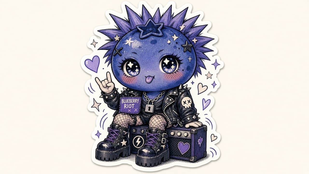 Blueberry Riot sticker