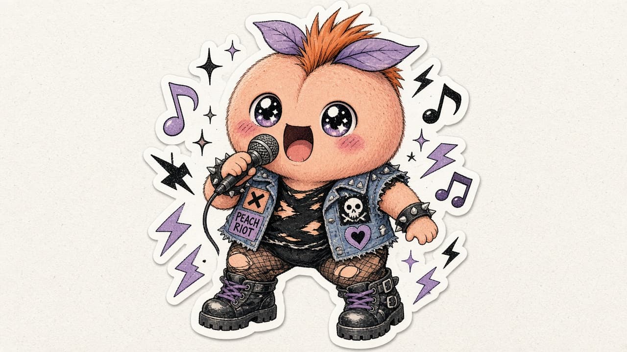 Peach Riot sticker